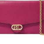 Ralph Lauren Lauren  Adair Leather Cross-Body Bag Fuschia Photo 0