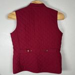 Duluth Trading Co Quilted Utility Vest Womens Size XL Red Mock Neck Full Zip Photo 2