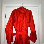 Foxrun Vintage Long Sleeve Full Length Hood Belted Trench Rain Coat Size M Photo 8