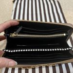 Henri Bendel Plaza Zip Around Wallet Clutch Python Snake Gold Blocked Leather Photo 3