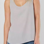 Daytrip  Grey Chiffon Tank Top Photo 0