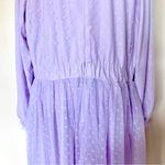 Simplee Apparel Simplee Plus Purple Sequin Polkadot Tulle Mesh Long Sleeve Dress. Photo 7