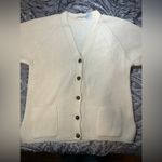 Vintage Chunky Knit Cardigan Medium White Photo 9