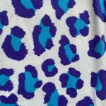 LuLaRoe Caroline Long Sleeve Cardigan White & Blue Leopard Print Ladies Medium Photo 4