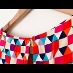 Kate Spade  100% Silk Abbey Sheath Geometric Dress Smocked Waist Size 2 Photo 5