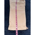 Sundance Woman's Cargo Pants Straight Crop Tan Casual Chino Pockets Sz 14 Petite Photo 7