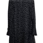 Theory Marah Starry Night silk two layer black white star print dress size 10 Photo 5