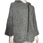 ZARA  Knitwear Outerwear Women’s 14 XL Gray White Black Marled Cardigan Jacket Photo 0