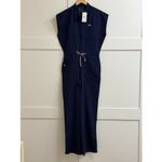 FIGS Rafaela Cargo Wide Leg ScrubJumpsuit in Navy, Size Small Photo 7