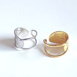 Boutique Yellow Gold Unique Adjustable Cuff Ring‎ | 925 Sterling Silver Photo 8