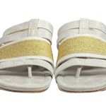 Donald Pliner Donald J Pliner ᪥ Dara Mesh Wedge Leather Sandals ᪥ Silver Gold Metallic ᪥ 8.5M Photo 7