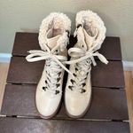 Sam Edelman Circus Sanders Lug Sole Platform Combat Boots Cream w Fur size 7.5 Photo 8