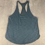 Lululemon tank Top Womens 12 Singlet Heather Teal Scallop Racerback Run Photo 0