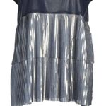 Jijil metallic blouse Dark blue silver size 8 Photo 3