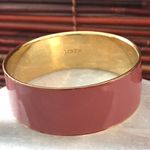 J.Crew  Bangle Bracelet Mauve Enameled Gold Tone Photo 4