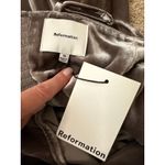 Reformation Frankie Velvet Maxi Dress Dark Grey NWT Size 10 Photo 4