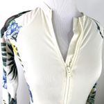 Hurley  Women's One & Only Lanai Zip Front Rash Guard Swimsuit Top Size XS Photo 1