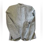 ZARA  Basic Blue and White Pin Stripe Linen Blend Blend Blazer | Medium NWT Photo 2