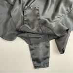 Victoria's Secret Vintage Nighty Body Suit Silky Plunge Covered Button Black Photo 8