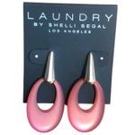 Laundry by Shelli Segal NWT Boho Beachy Vibe Gold Pink Coral Drop Earrings Photo 0