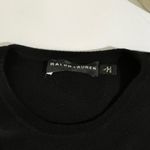 Ralph Lauren  Black Label Black Wool Blend Sweater Crew Neck Size M Preppy Luxe Photo 9