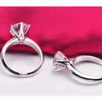 Boutique 2Ct Solitaire Platinum S925‎ Simulated Diamond Engagement Wedding Ring, Size 6 Photo 4