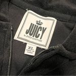 Juicy Couture Juicy by  Black Terry Cloth Hoodie Jacket size XL Photo 4
