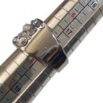 Guess Sz 7.5 Silver Tone Statement Ring w/ Blue & Clear Rhinestones Photo 3