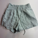 Cloth & Stone   Women XS Linen Blend‎ Smocked Waist Drawstring Shorts Blue Photo 0