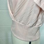 Better Be Pale Pink Cropped Puff Sleeve Wrap Shirt Photo 2
