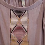 Knox Rose Boho Embroidered Top, Off Shoulder, Tassel Detailing, Size XL Photo 2