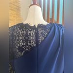 JS Collections JS collection Elegant Navy Blue Lace Sleeve Maxi 14 Evening Formal Dress Photo 8