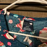 Christmas scrub top Blue Photo 2