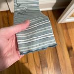 Zumiez Striped Blue & White Long Sleeve Crop Top Photo 3