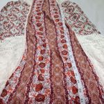 Hint of Mint  womens‎ medium bohemian lace knit orange white floral sleeveless Photo 9