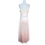 Vintage Sears Pink Lace Slip Maxi Dress 70s Nylon Nightgown USA Romantic Boudoir Size M Photo 3