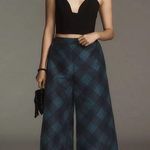 Anthropologie Maeve Taffeta Printed Pull On Structured Cropped Wide-Leg Pants Photo 0