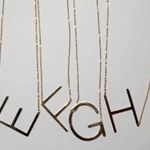 Boutique Gold Initial Pendant Necklace Letter A-Z Photo 4