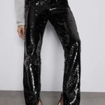 ZARA Sequin Slits High Waist Pants Photo 0