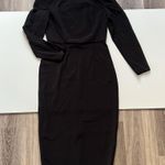 NWOT Sergio Hudson x Target Strong Shoulder Body con Black Midi Dress XS Photo 6