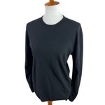 Ralph Lauren  Black Label Black Wool Blend Sweater Crew Neck Size M Preppy Luxe Photo 8