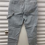 a.n.a  women's Blue Striped Relaxed Jeans Photo 4