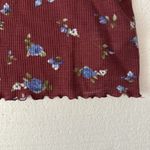 Forever 21 Thermal Floral Top Large Snap Button Long Sleeve Waffle Knit Warm Photo 3