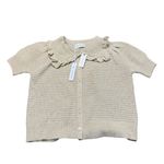 Anthropologie NWT Self Contrast Ainsley Ruffle Knit Cardigan – Short Sleeve M Photo 4