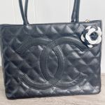 Camellia Flower Vegan Leather Bag Charm Photo 1