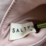 Salty  Cropped Top Faux Suede Blush Pink Zipper Back S Sleeveless Square Neck S Photo 9