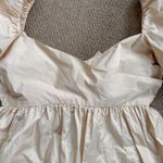 Aritzia EUC Wilfred Puff Sleeve Bow Back Criss Cross Bodice Dress Small Photo 5