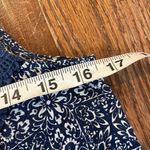 Knox Rose  navy printed lace trim peplum top xs Photo 6