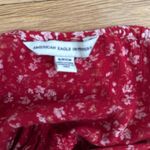 American Eagle Red  Romper Floral Photo 2