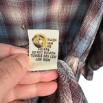 Vintage Havana  Cream and Blue Plaid Button Front Long Sleeve Mini Dress Photo 8